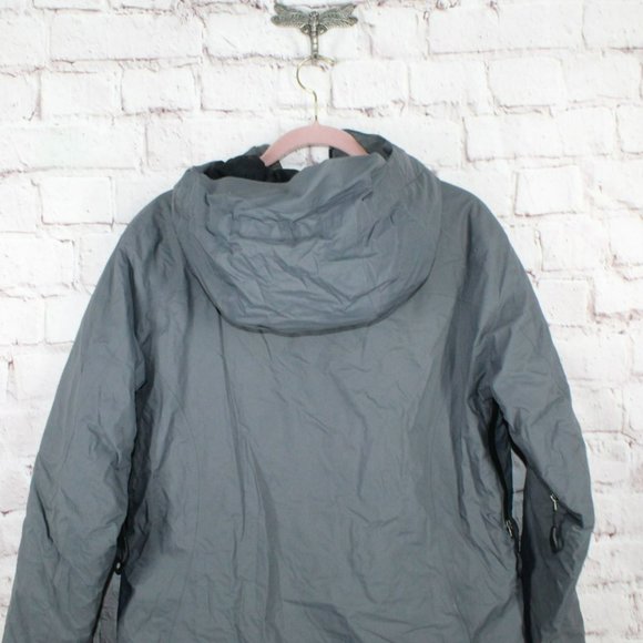 LL Bean Gray Winter Warm Down Parka Ski Hooded Jacket Size M Reg - Picture 9 of 9